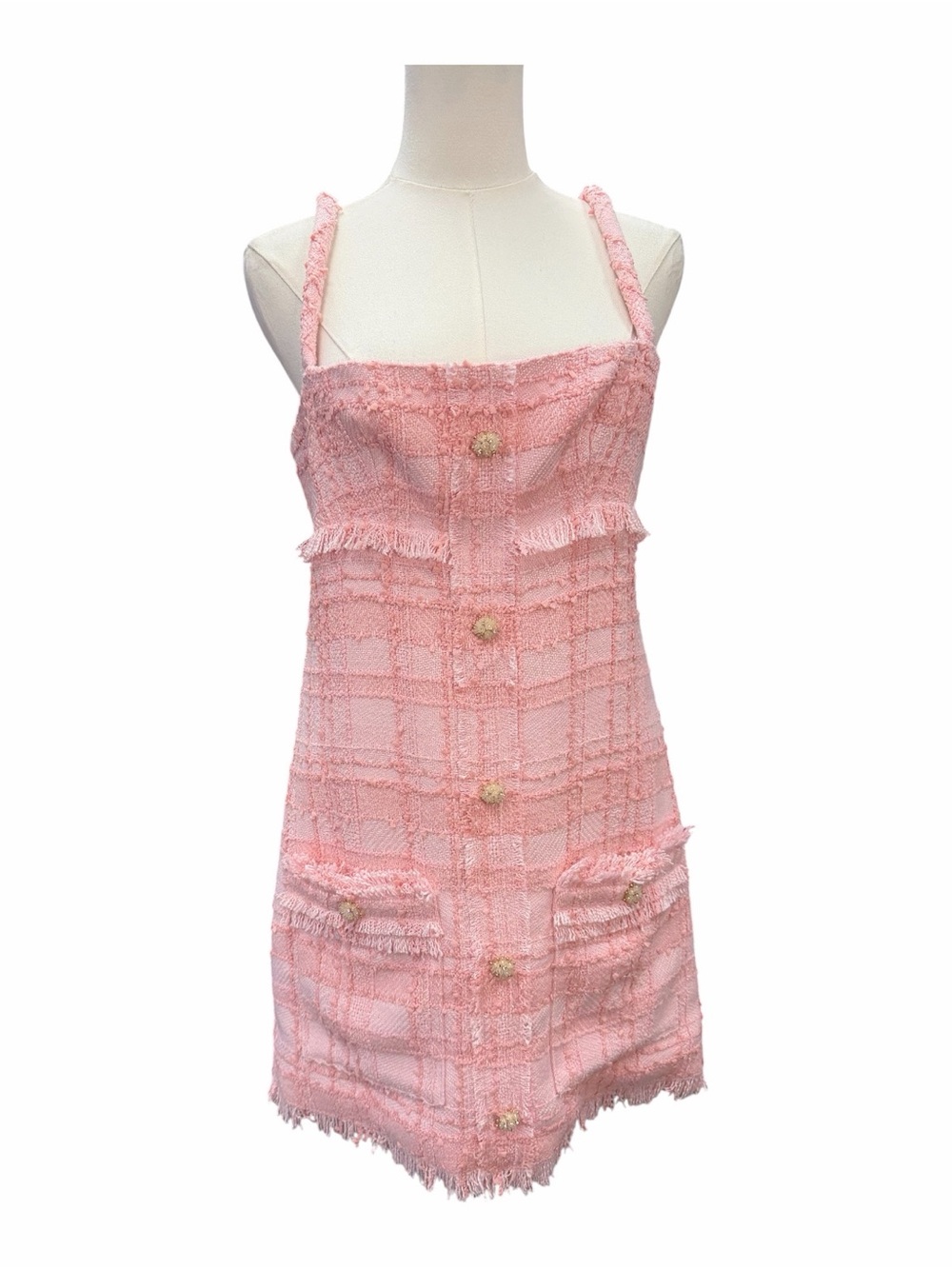 A8 Alexis Michel Tweed Dress in Peony